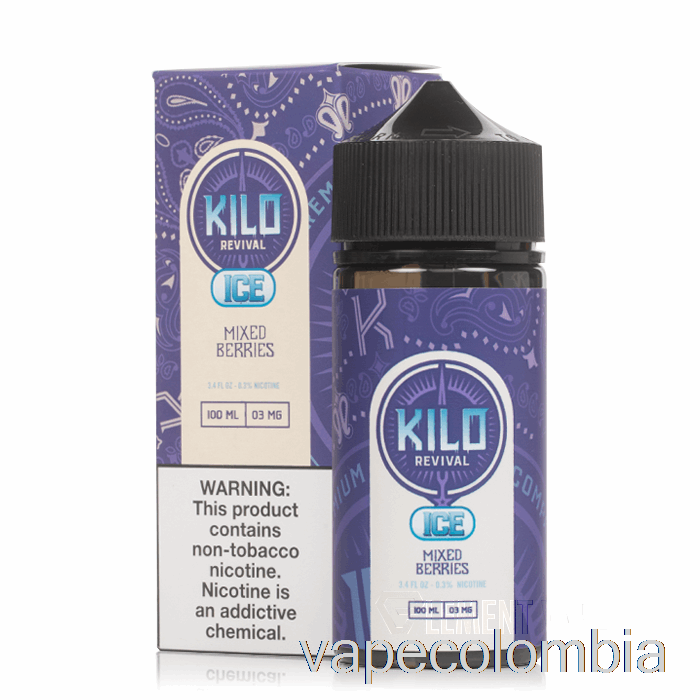 Vape Desechable Hielo Frutos Rojos - Kilo Revival - 100ml 3mg